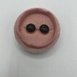 Elegant Onyx button‎ earrings